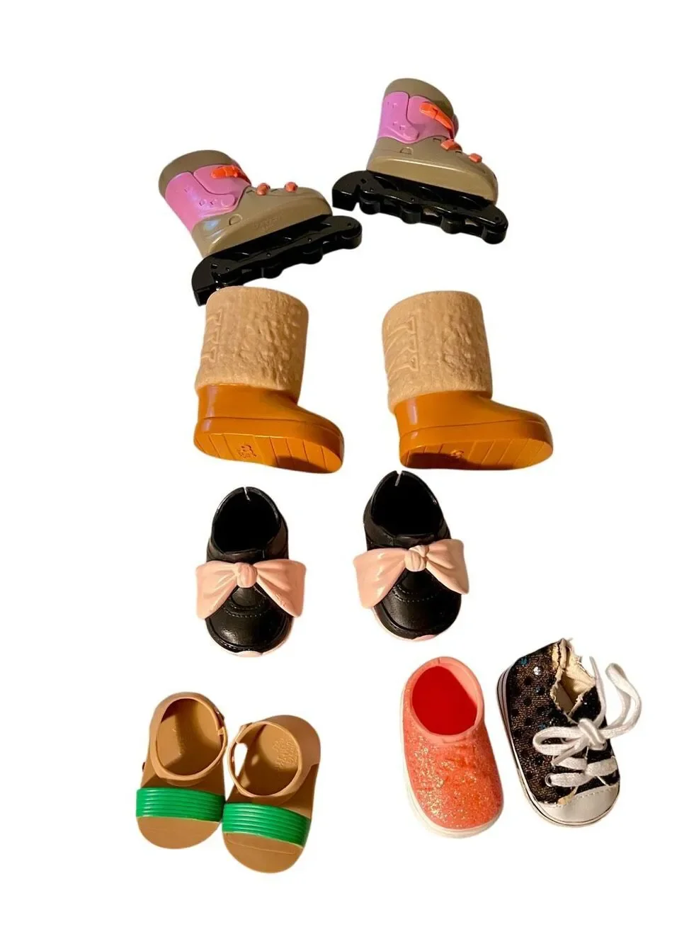 Lot American Girl Our Generation Doll Shoes 4 Pairs 2 Singles